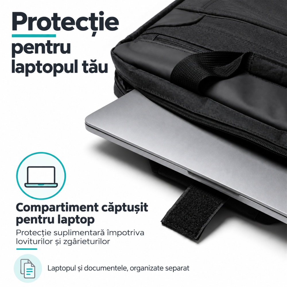 Geanta pentru laptop si documente Tarbek, din piele ecologica [7]