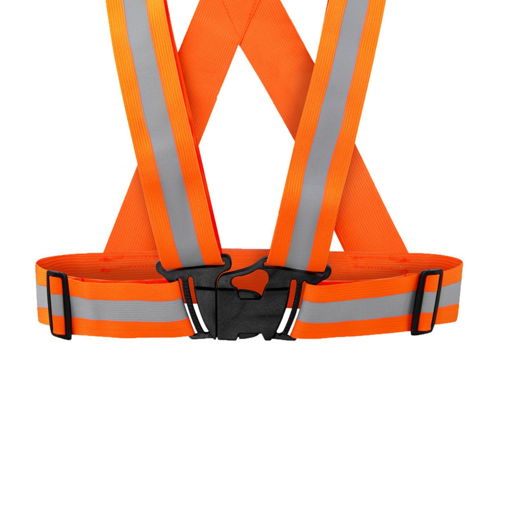 Ham reflectorizant reglabil Prague, Ronic, jogging/drumetii/ciclusm, elastic, sistem de blocare, banda 4 cm, portocaliu [2]