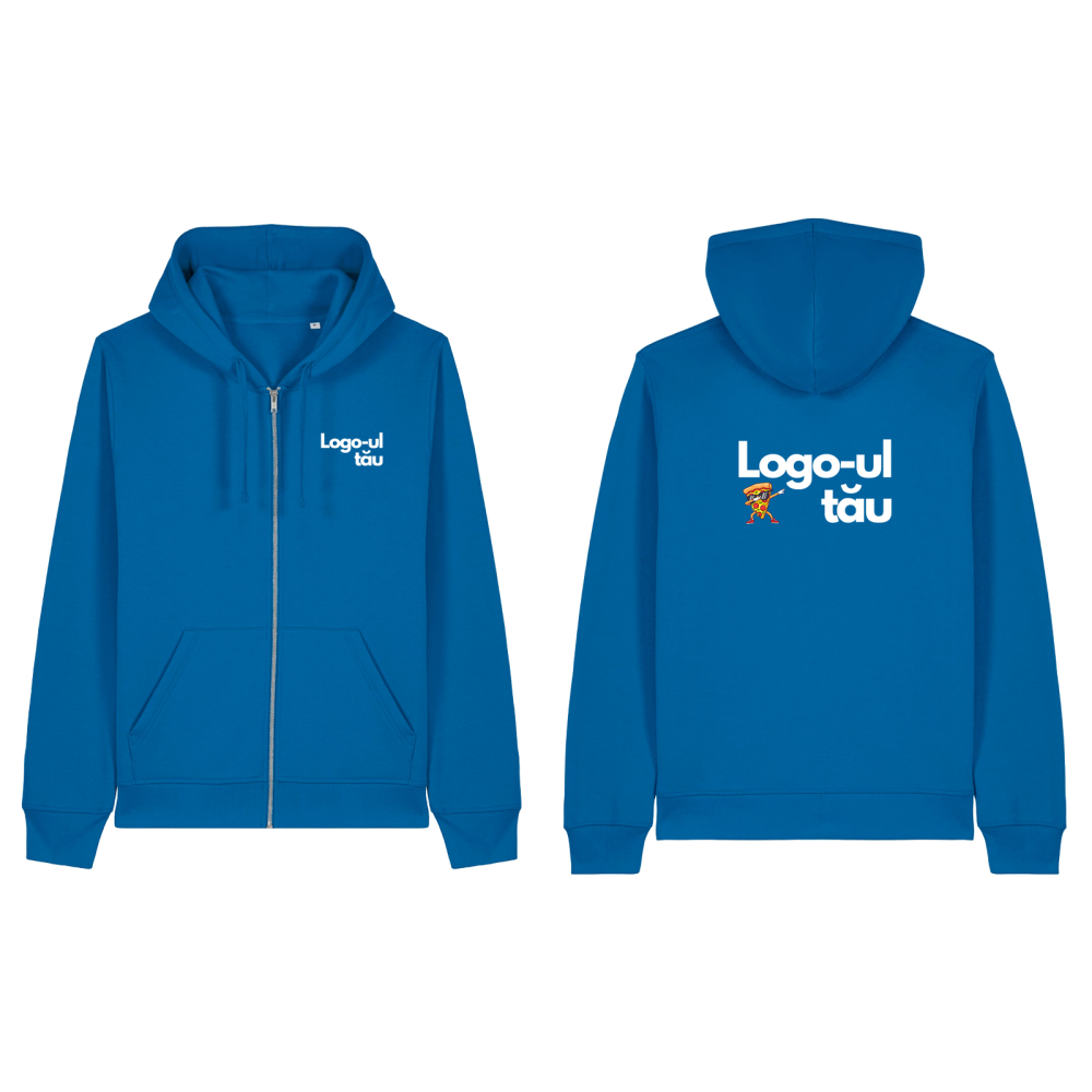 Hanorac cu fermoar personalizat, Pocket + Spate [2]