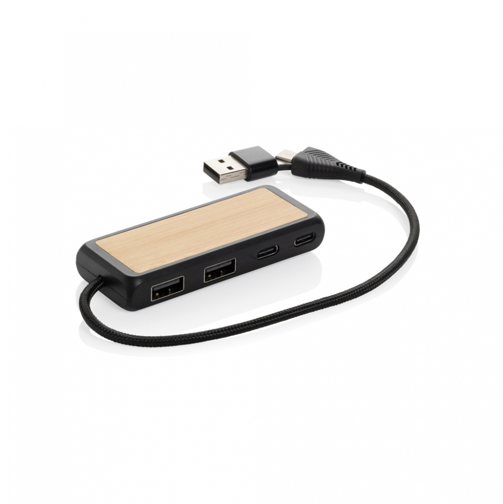 Hub USB 2.0 eco cu conector dual – USB-A & USB-C [2]