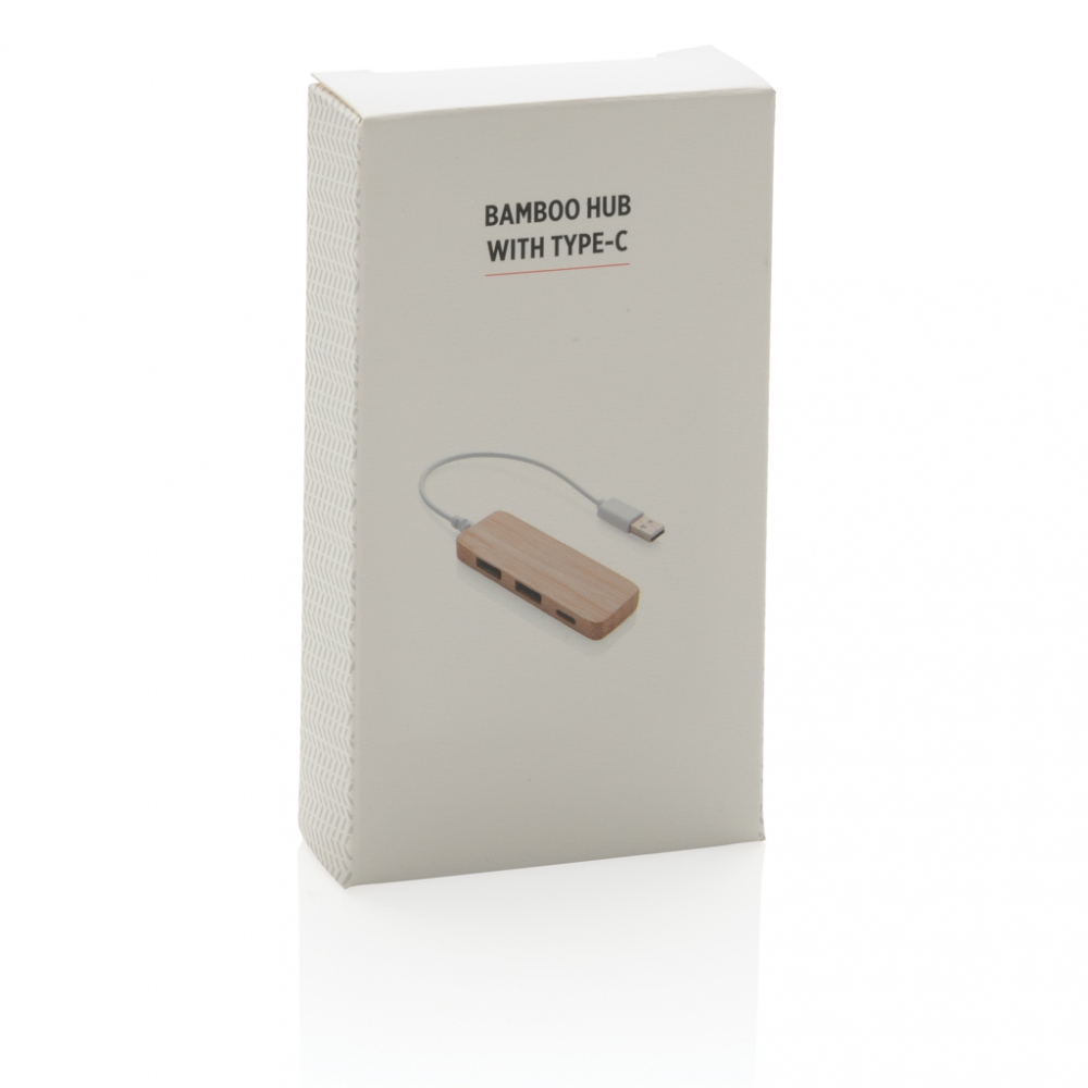 Hub USB 2.0 eco din bambus – cu 2 x USB-A și 1 x USB-C [7]