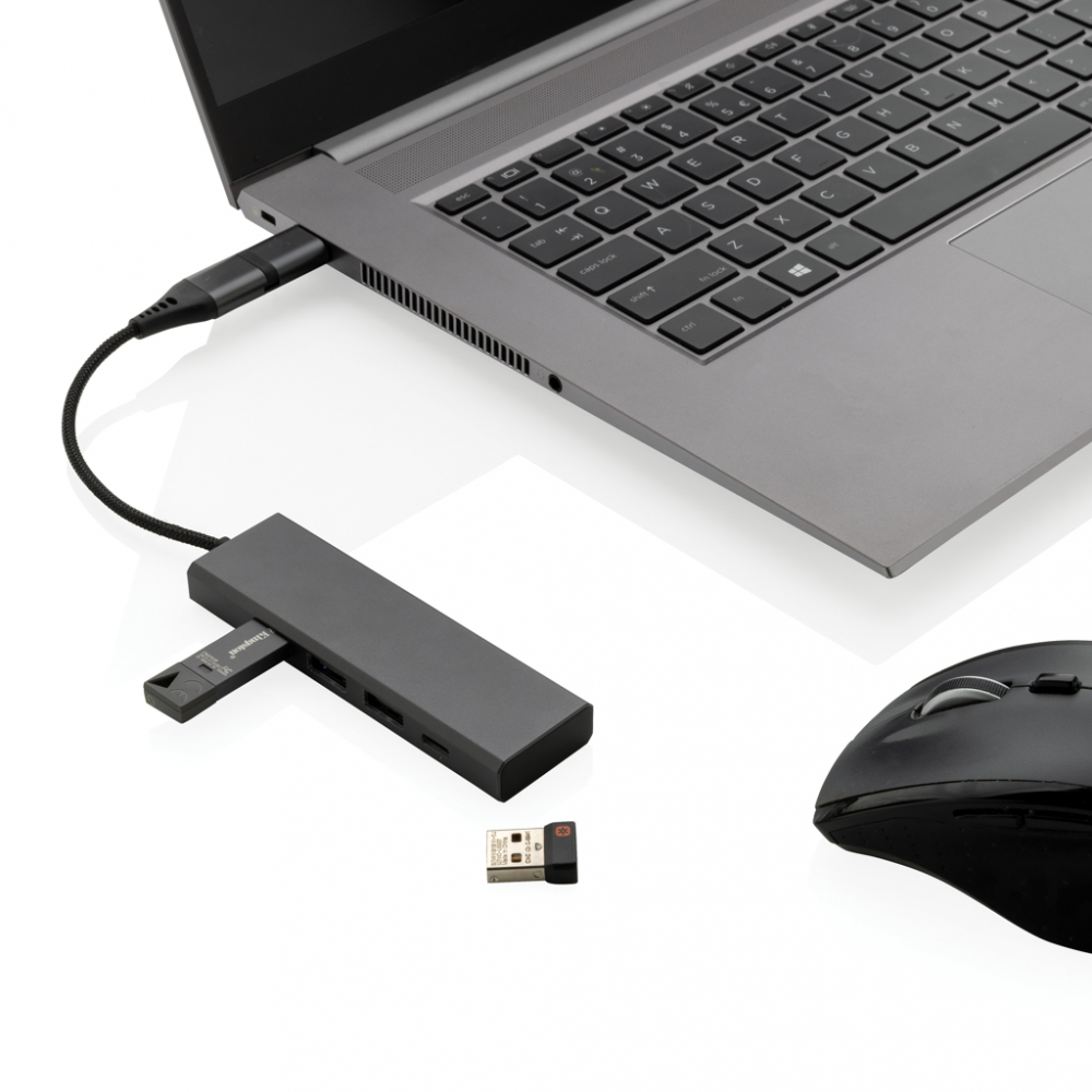 Hub USB eco din aluminiu reciclat – 3 x USB-A și 1 x USB-C [3]