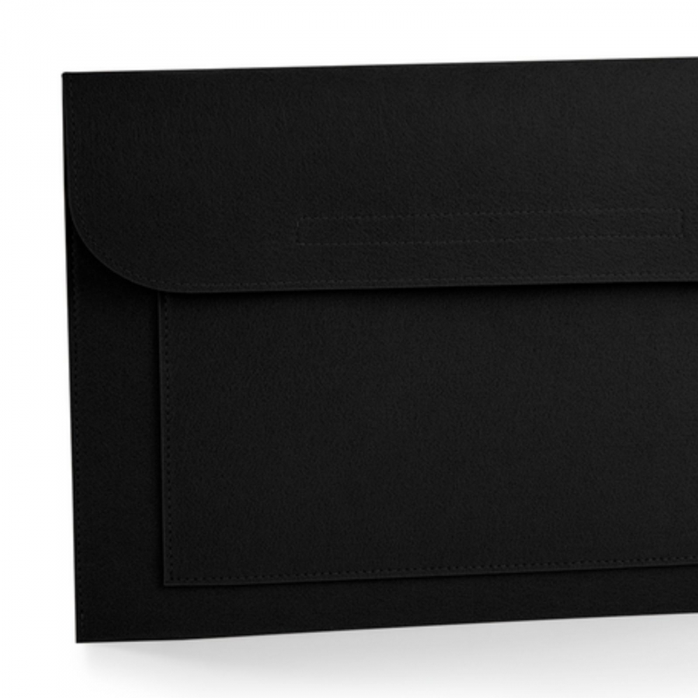Husa de laptop Felt, compatibila cu Apple MacBook Air, MacBook Pro Touch Bar, 15.6" Inch si documente A4, Ronic, 41,5 x 28 cm, negru [2]