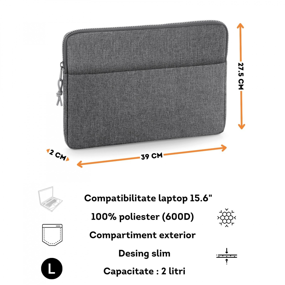 Husa Essential Tech Protect, compatibila laptop Apple MacBook Air, MacBook Pro Touch Bar, Asus, Acer, Dell, Huawei, 15" Inch [2]