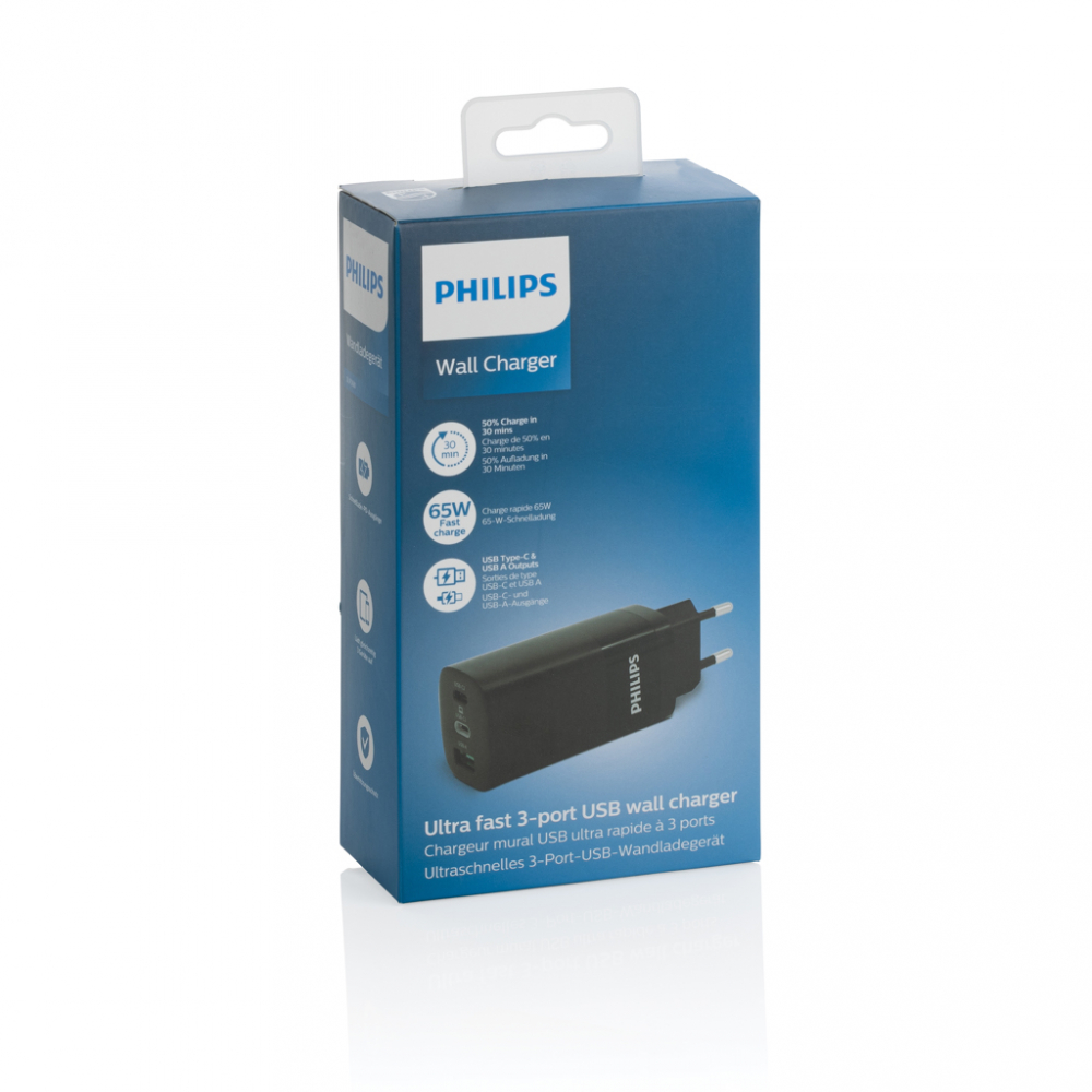 Încărcător de perete Philips Ultra Fast de 65W, 3 porturi [9]