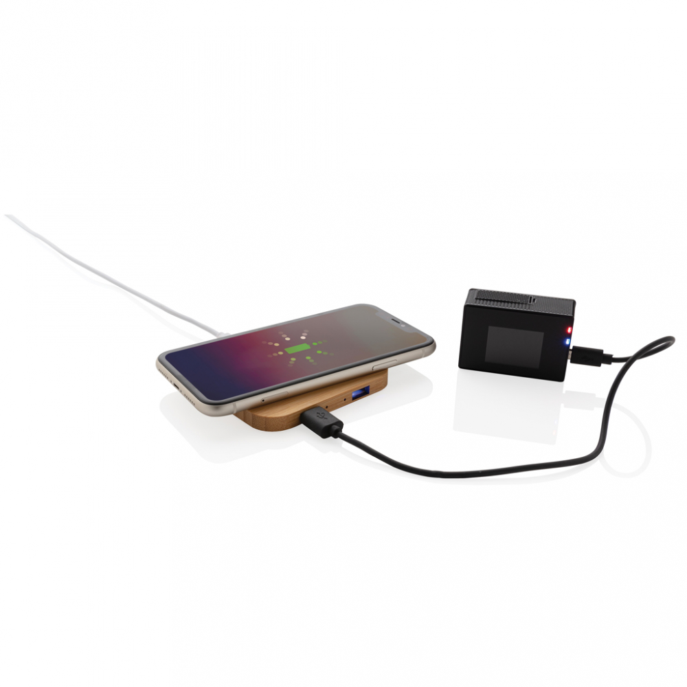Încărcător wireless 5W din bambus [5]