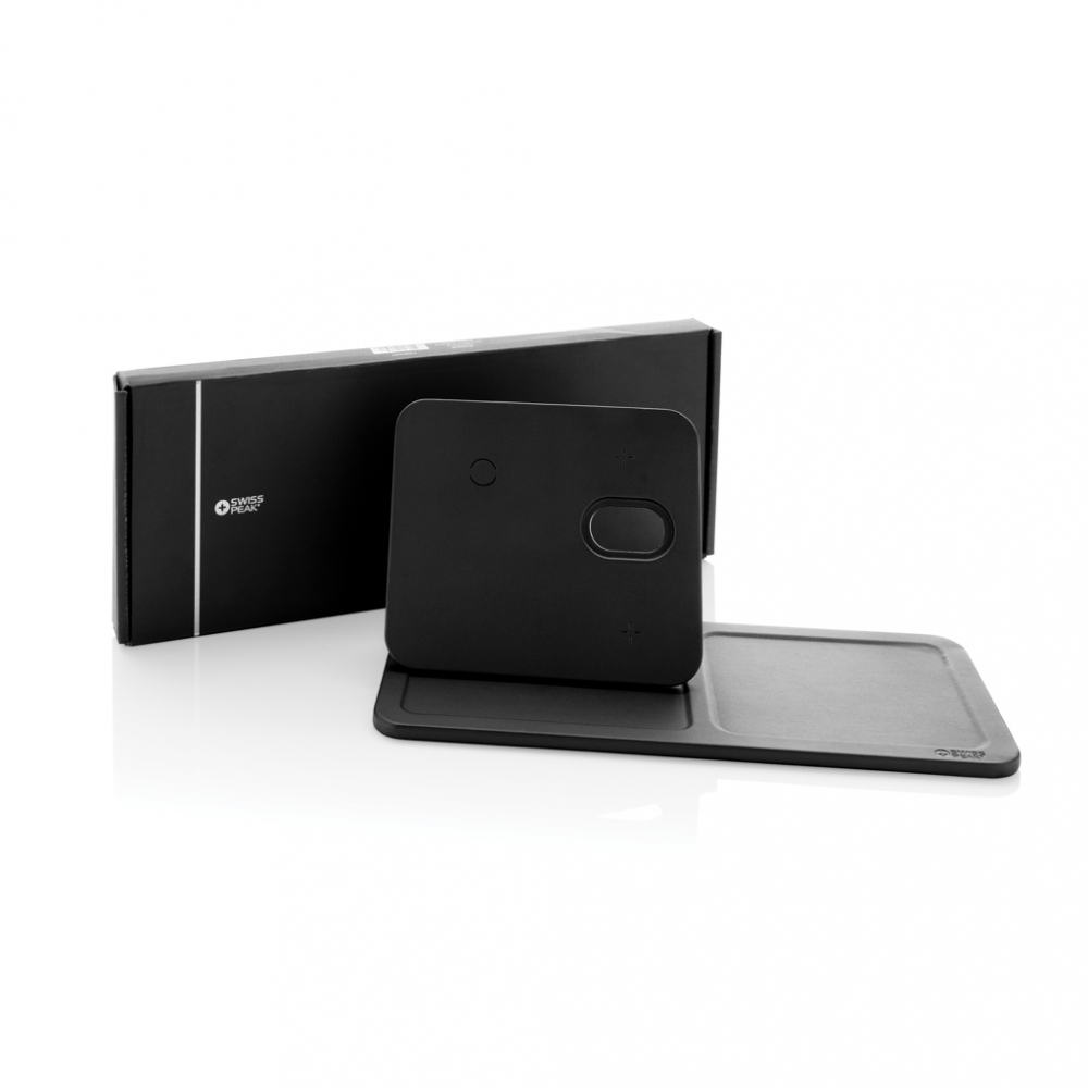 Încărcător wireless de lux 3-în-1 pliabil cu tavă pentru birou [10]