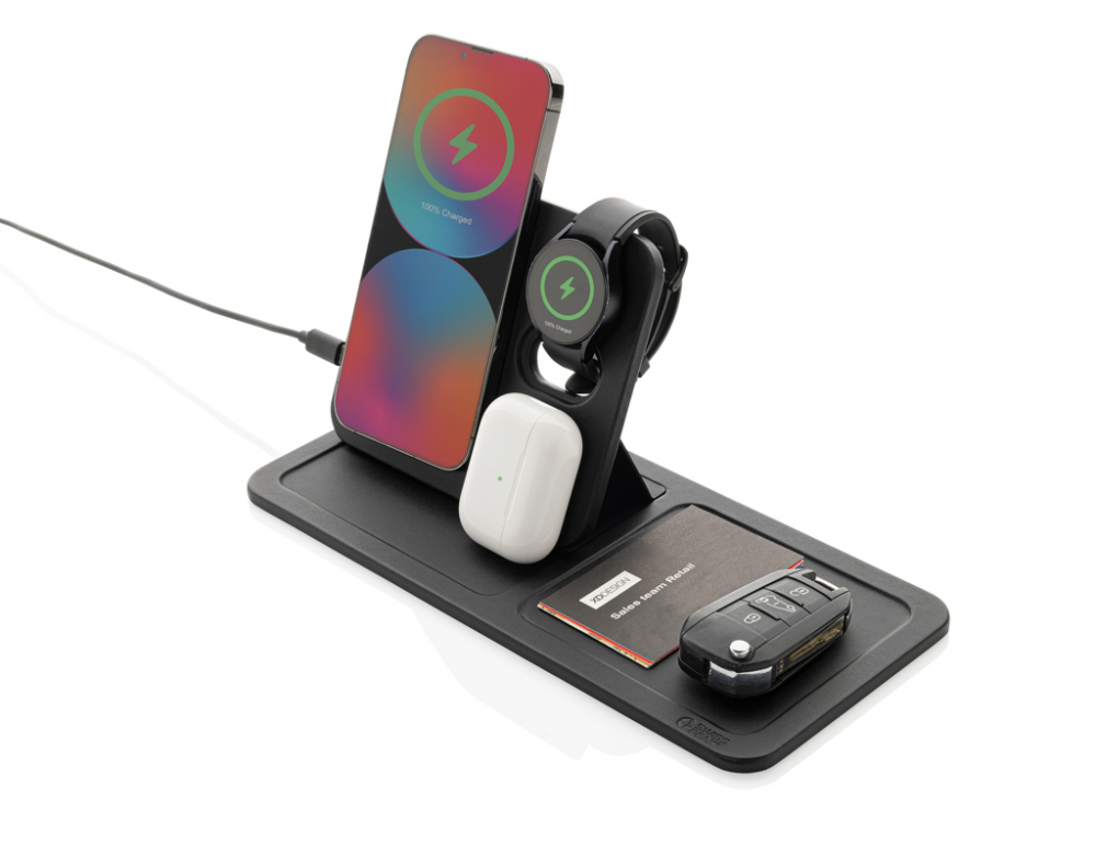 Încărcător wireless de lux 3-în-1 pliabil cu tavă pentru birou [3]