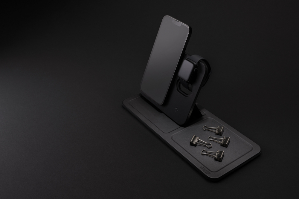 Încărcător wireless de lux 3-în-1 pliabil cu tavă pentru birou [9]