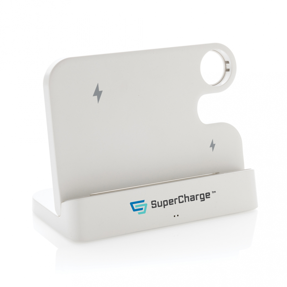 Încărcător wireless eco 3-în-1 pliabil – 15W, cu suport iWatch și porturi USB [6]