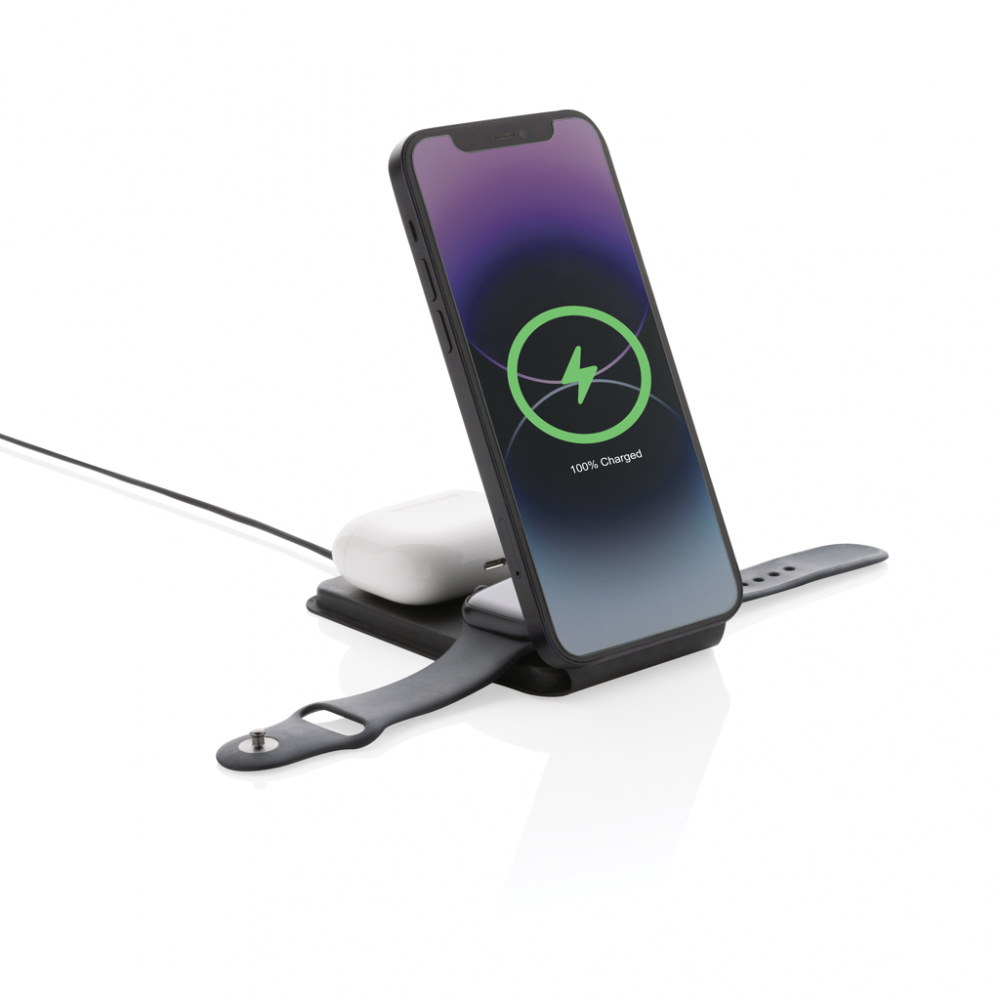 Încărcător wireless eco de lux 3-în-1 pliabil – 15W [2]