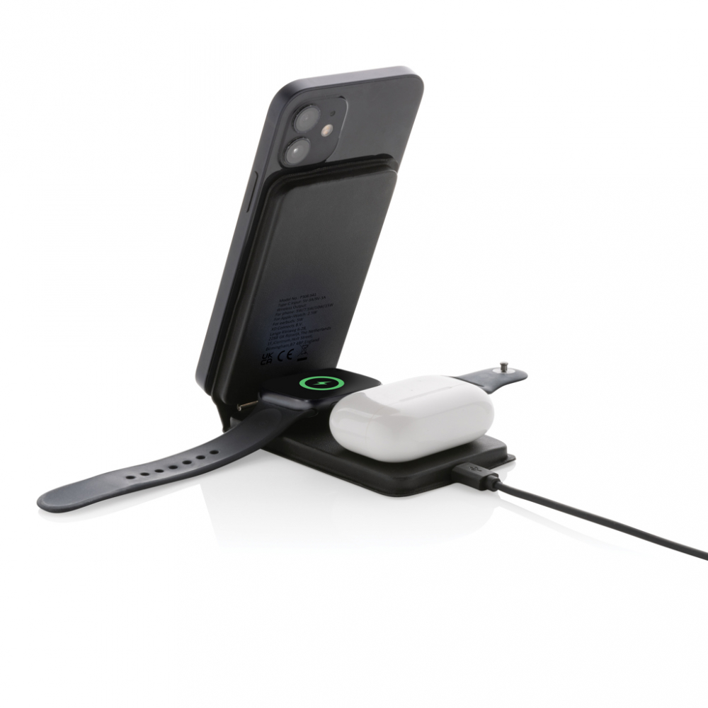 Încărcător wireless eco de lux 3-în-1 pliabil – 15W [4]