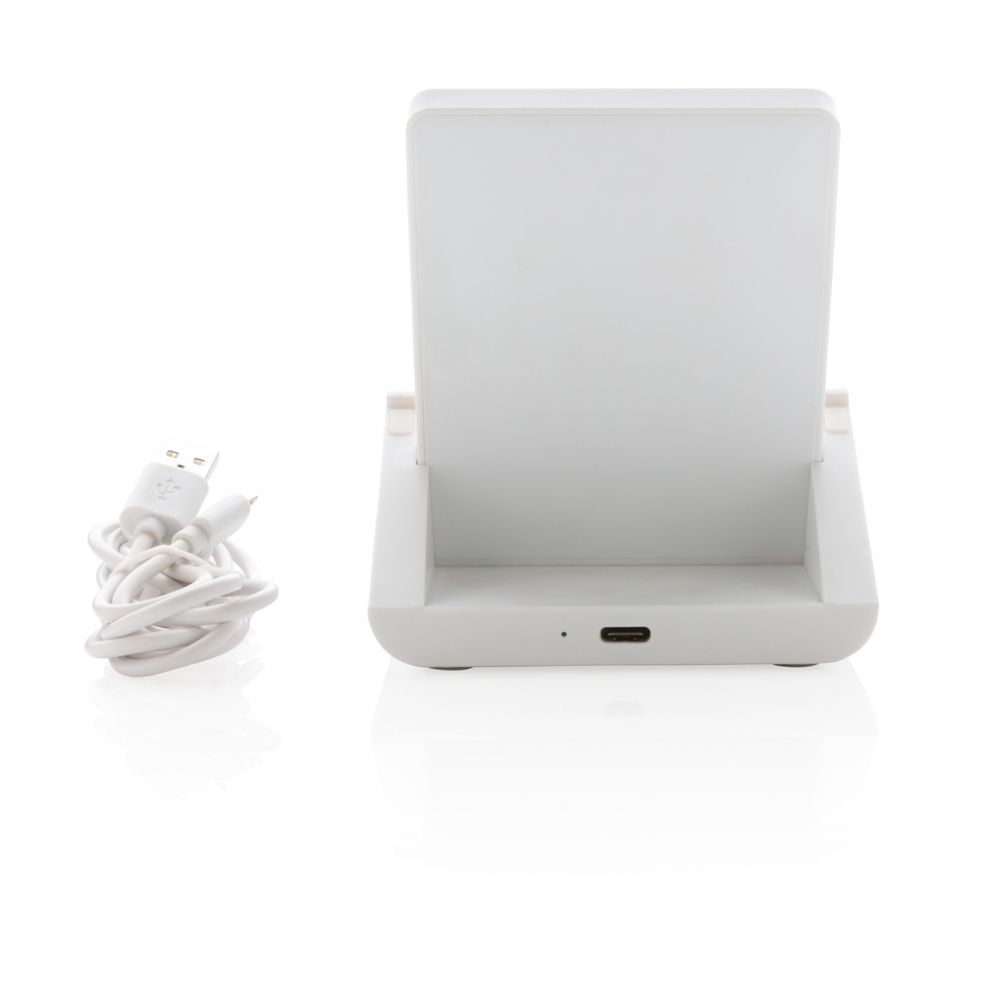 Încărcător wireless eco rapid 10W cu suport din bambus [6]