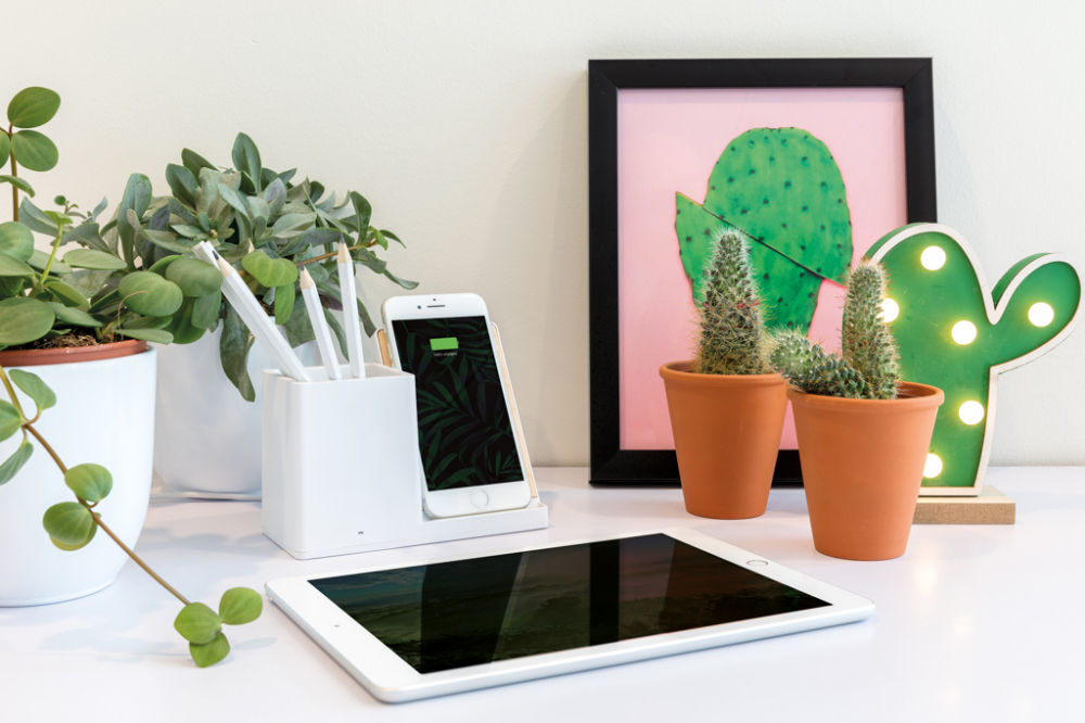 Încărcător wireless eco rapid 10W cu suport pentru pixuri [6]