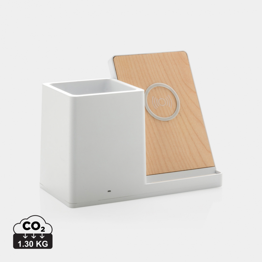Încărcător wireless eco rapid 10W cu suport pentru pixuri [1]
