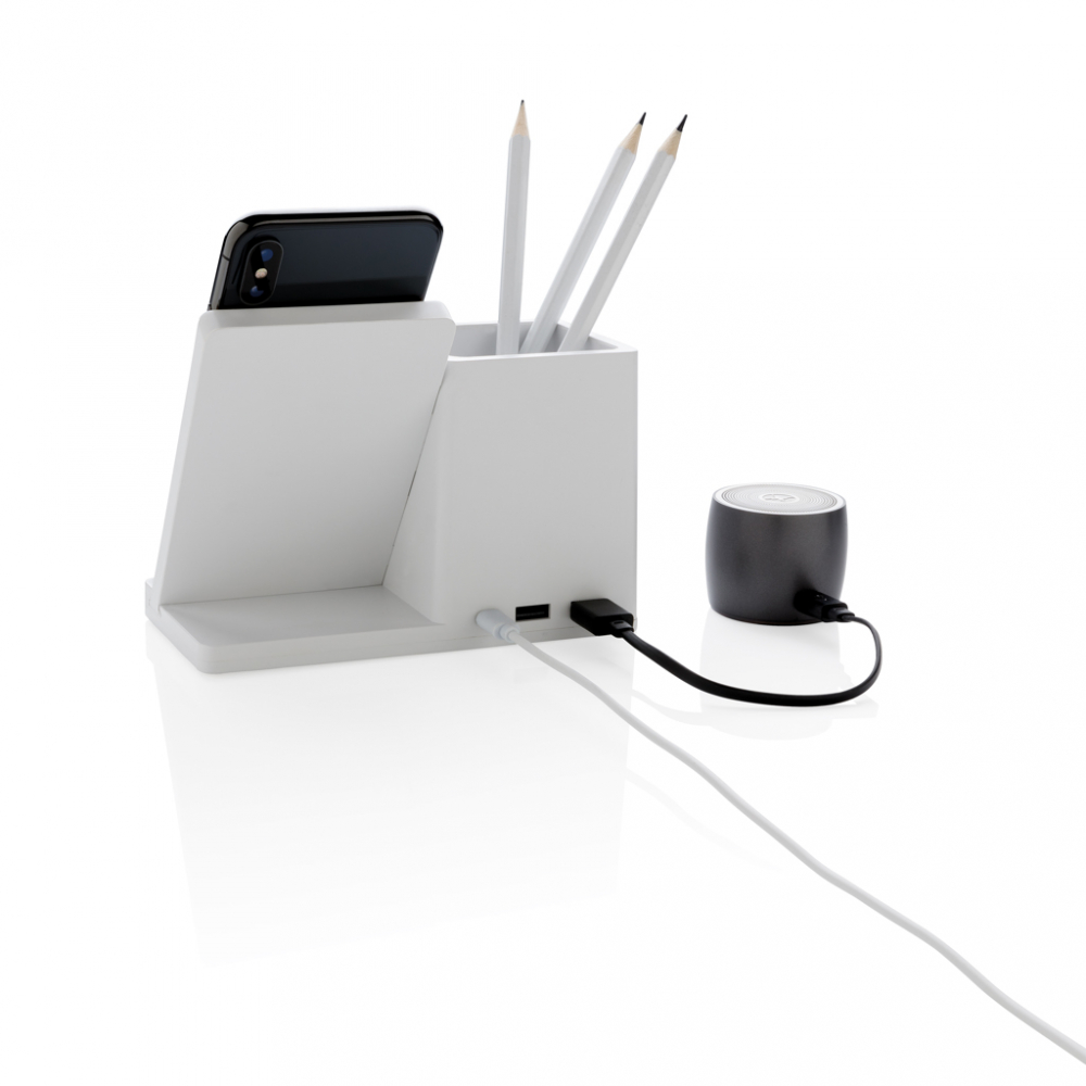 Încărcător wireless eco rapid 10W cu suport pentru pixuri [5]