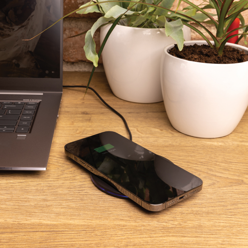 Încărcător wireless eco ultra-rapid 15W din ABS reciclat [5]