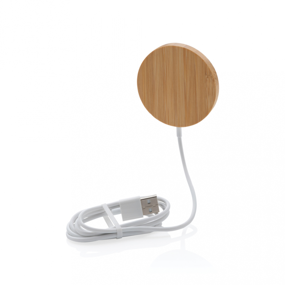Încărcător wireless magnetic din bambus – 10W [2]