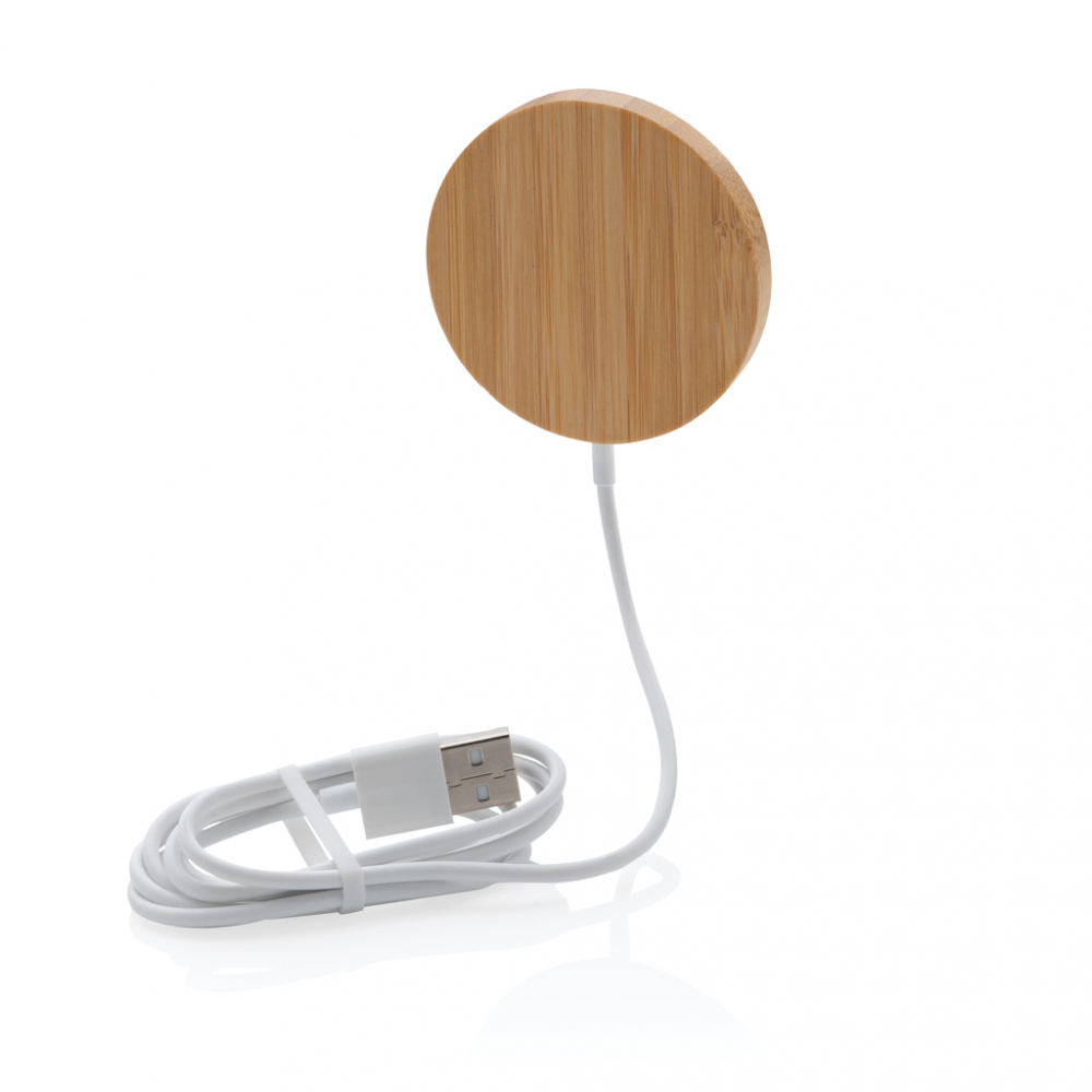 Încărcător wireless magnetic din bambus – 10W [6]