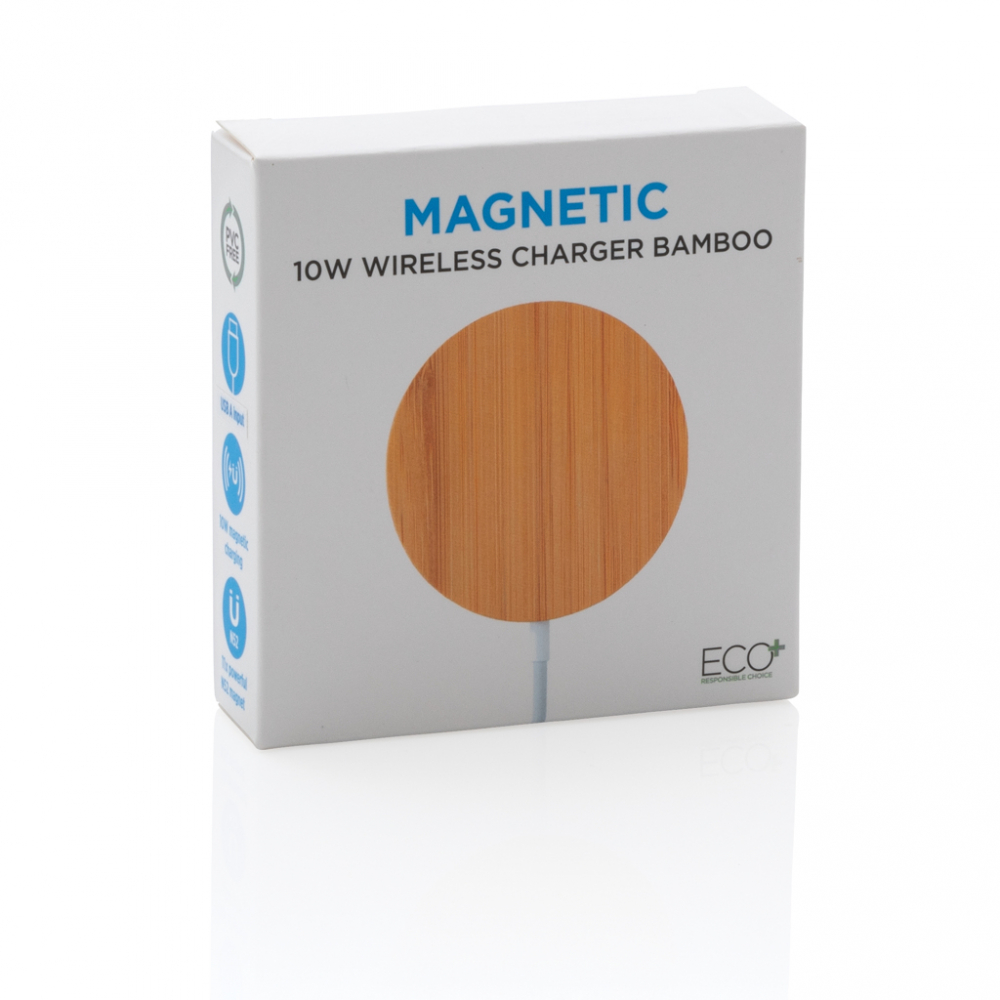Încărcător wireless magnetic din bambus – 10W [12]