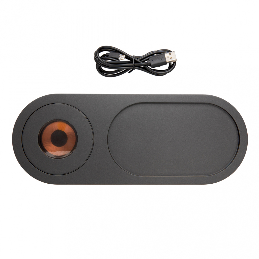 Încărcător wireless modern 10W cu design transparent și tavă organizatoare [3]