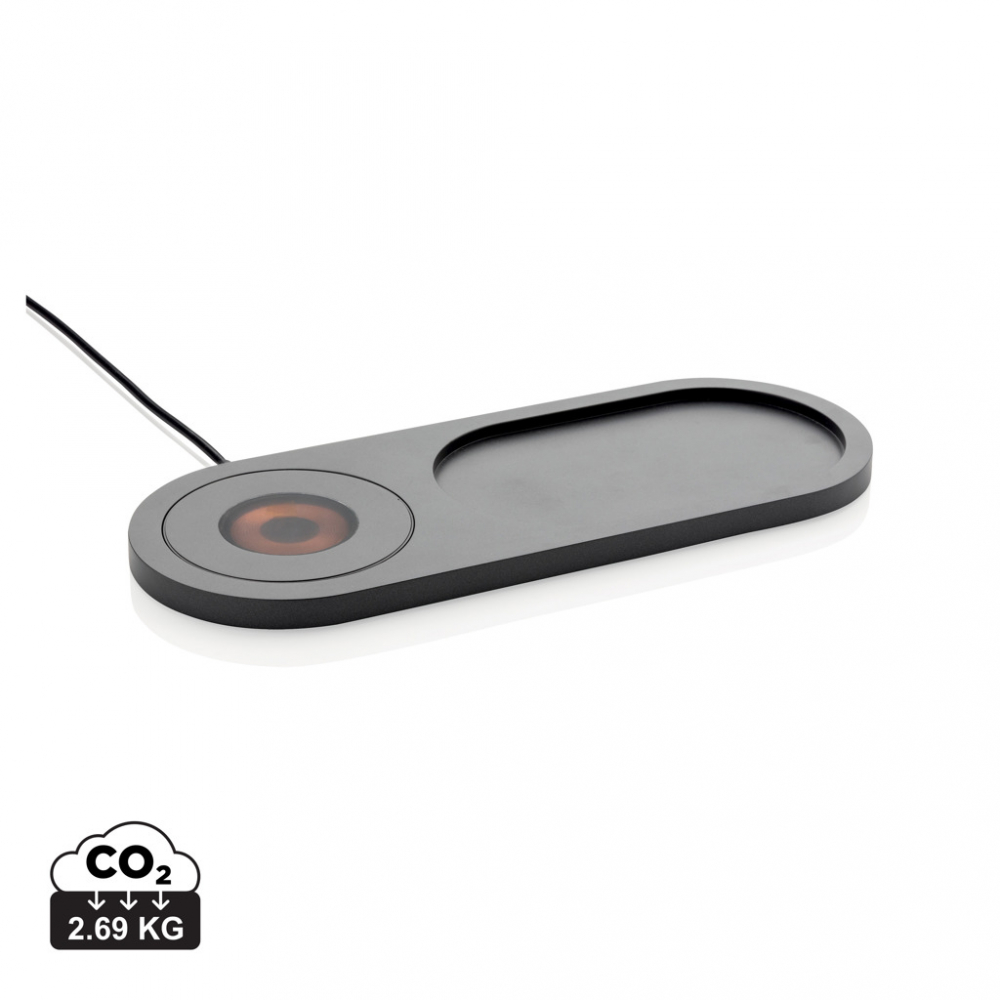 Încărcător wireless modern 10W cu design transparent și tavă organizatoare [1]