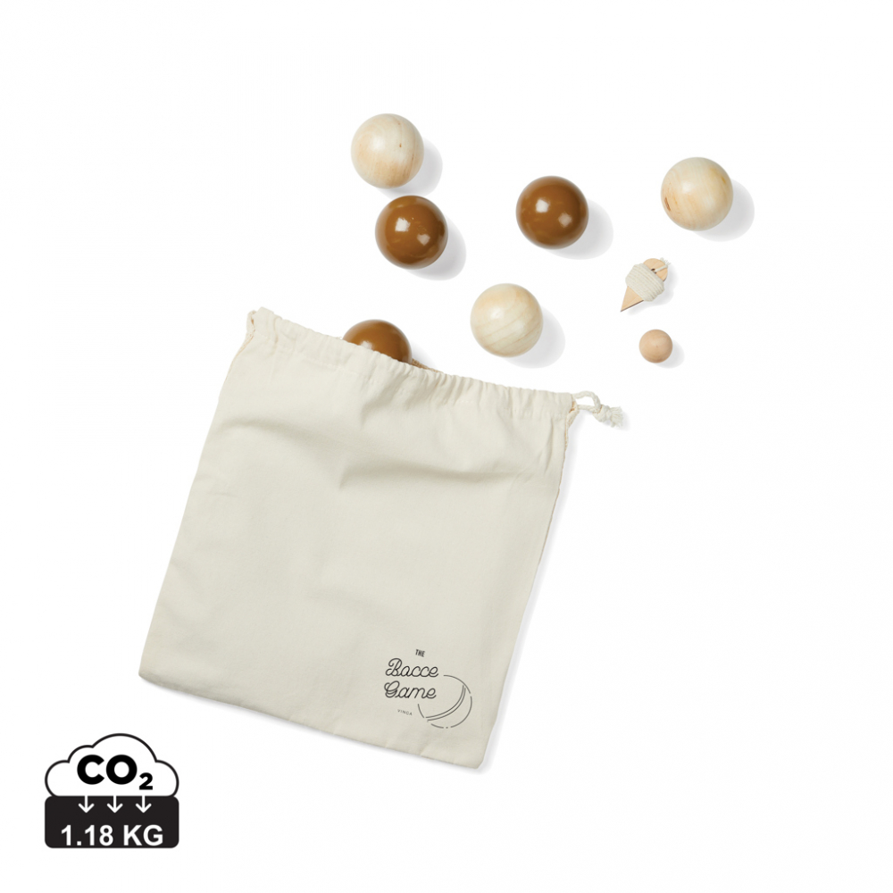 Joc de precizie Bocce – din lemn de pin [1]