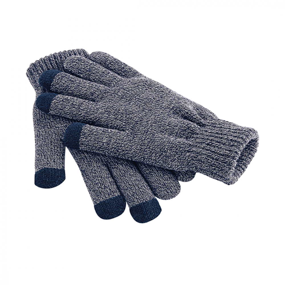 Manusi Ronic, functie touchscreen, din material acrilic, unisex, marime S/M, gri/bleumarin [1]