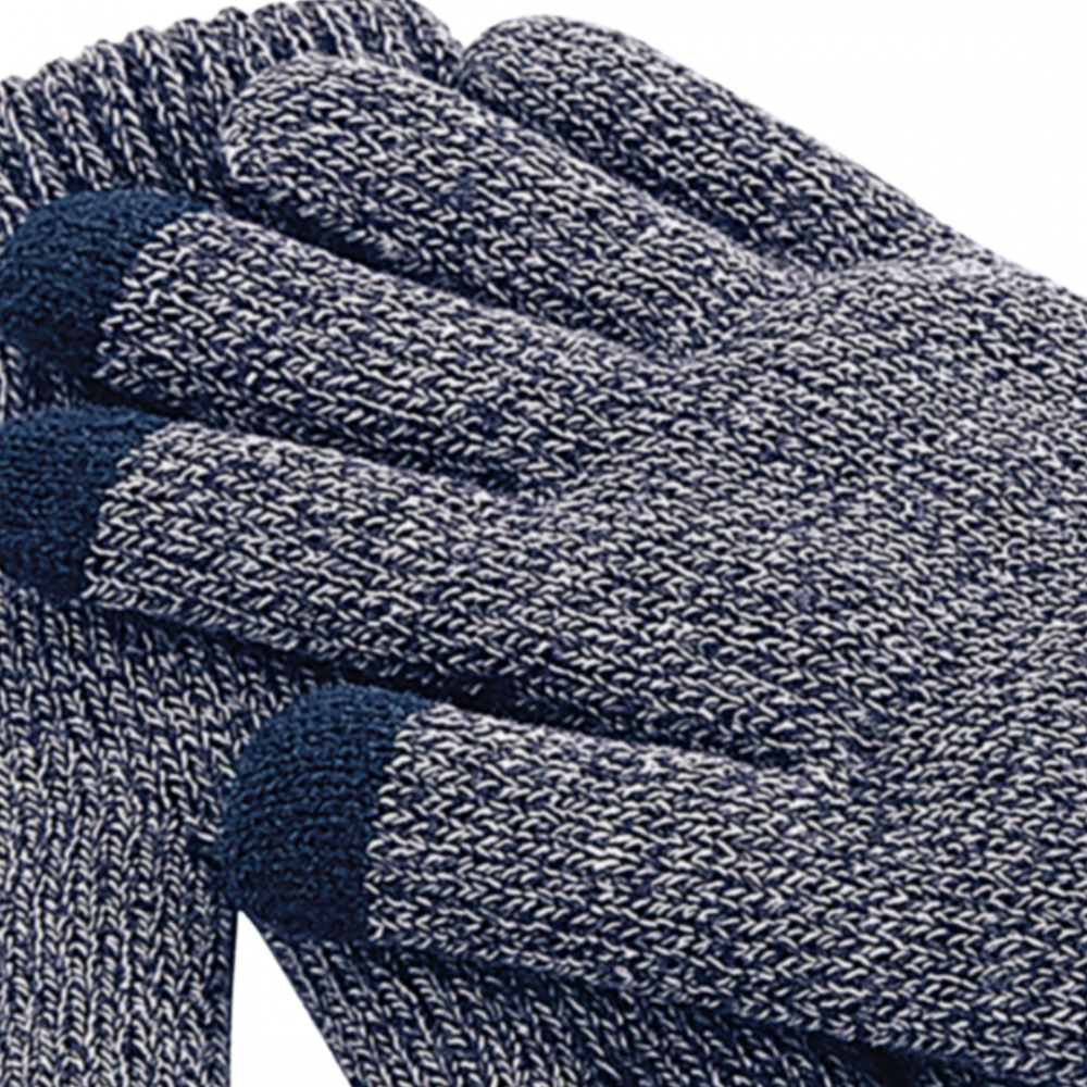 Manusi Ronic, functie touchscreen, din material acrilic, unisex, marime S/M, gri/bleumarin [2]