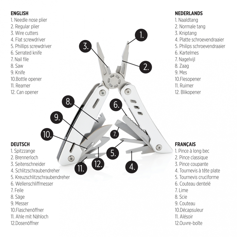 Multitool rezistent și durabil, 12 funcții [8]