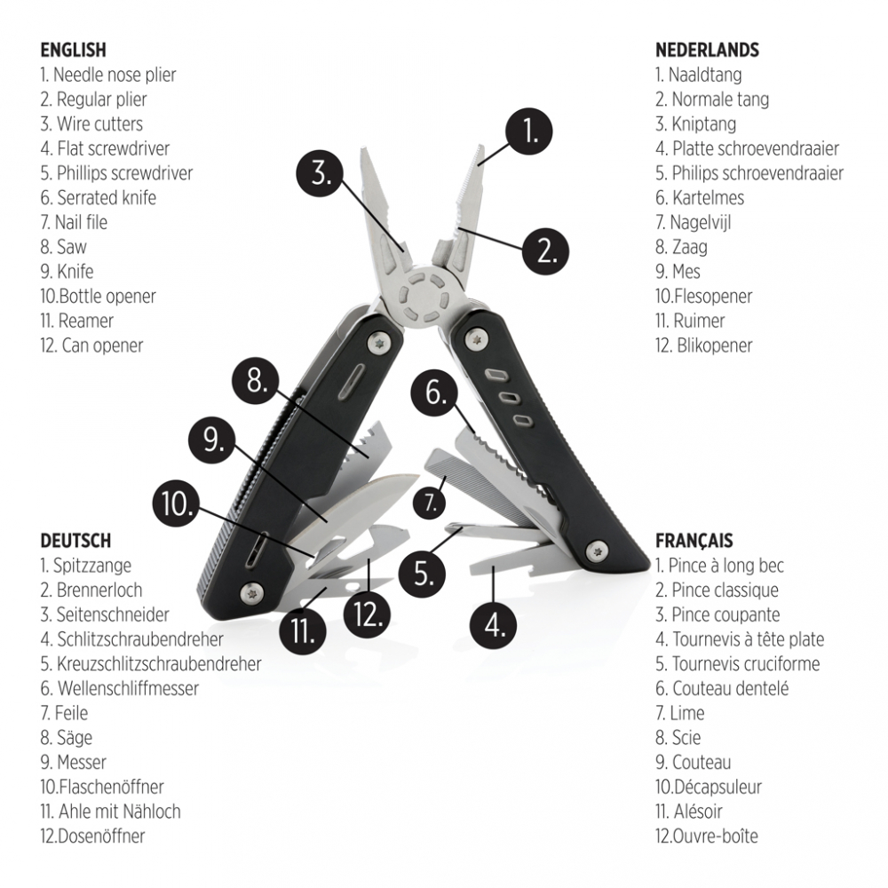 Multitool rezistent și durabil, 12 funcții [3]