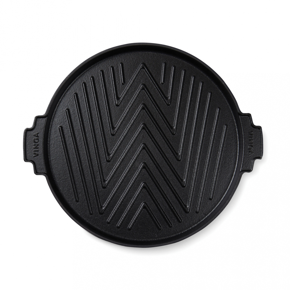 Placă grill cu striații din fontă emailată, 30cm [2]