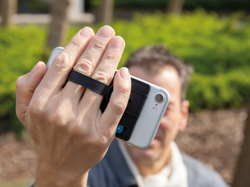 Portofel RFID din PU cu suport pentru telefon [9]