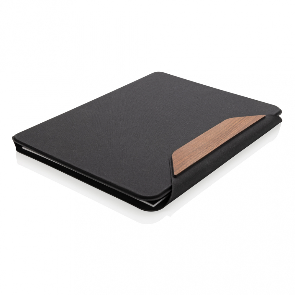 Portofoliu A4  Teri AWARE™ RPET din lemn de nuc [3]
