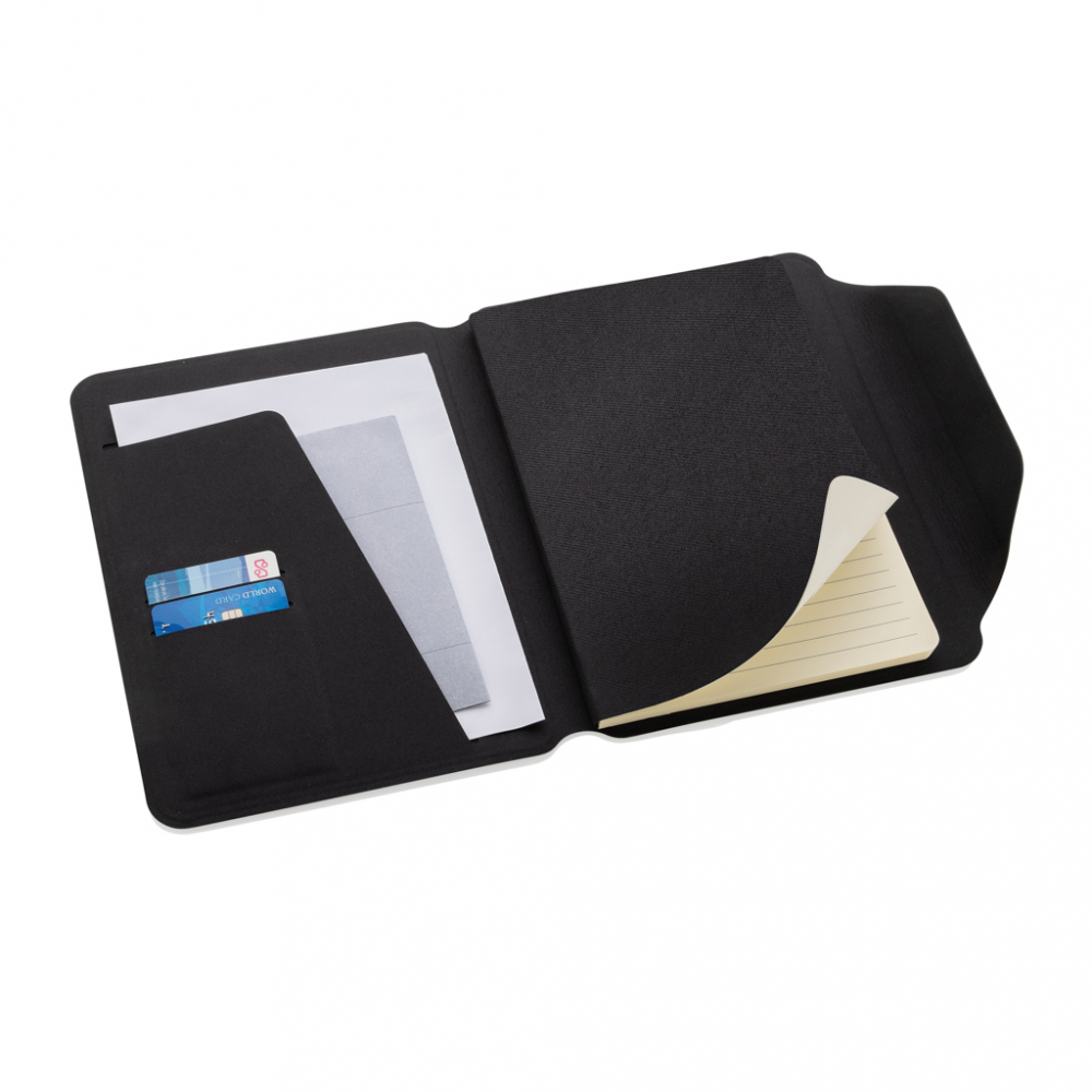 Portofoliu A5 Teri AWARE™ RPET din lemn de nuc [4]