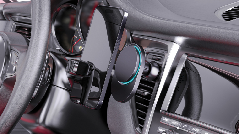 Suport auto cu încărcare wireless magnetică, 15W [9]