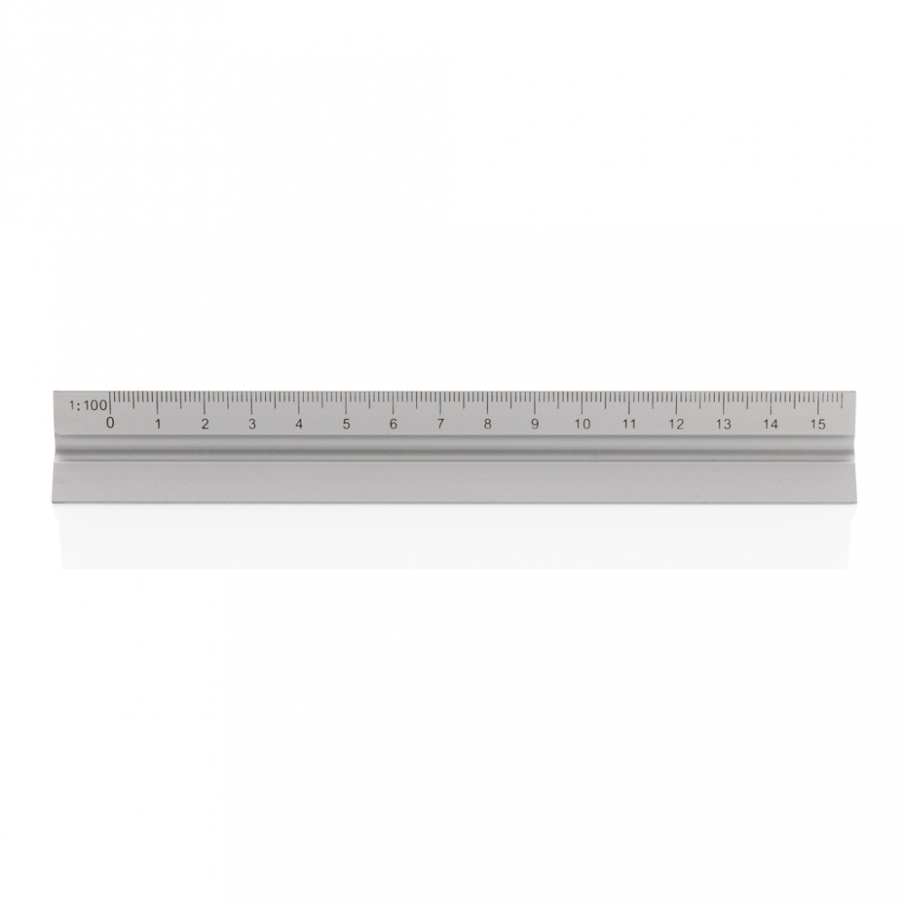 Riglă din aluminiu cu 5 scări de măsurare, 15cm [6]