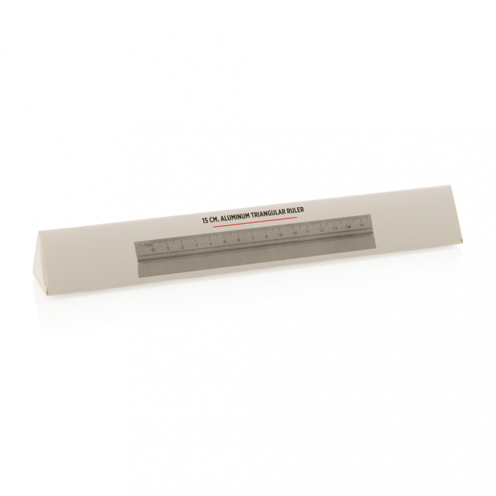 Riglă din aluminiu cu 5 scări de măsurare, 15cm [8]