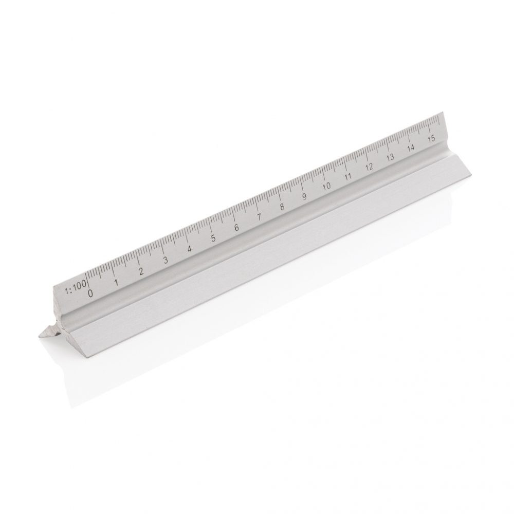 Riglă din aluminiu cu 5 scări de măsurare, 15cm [2]