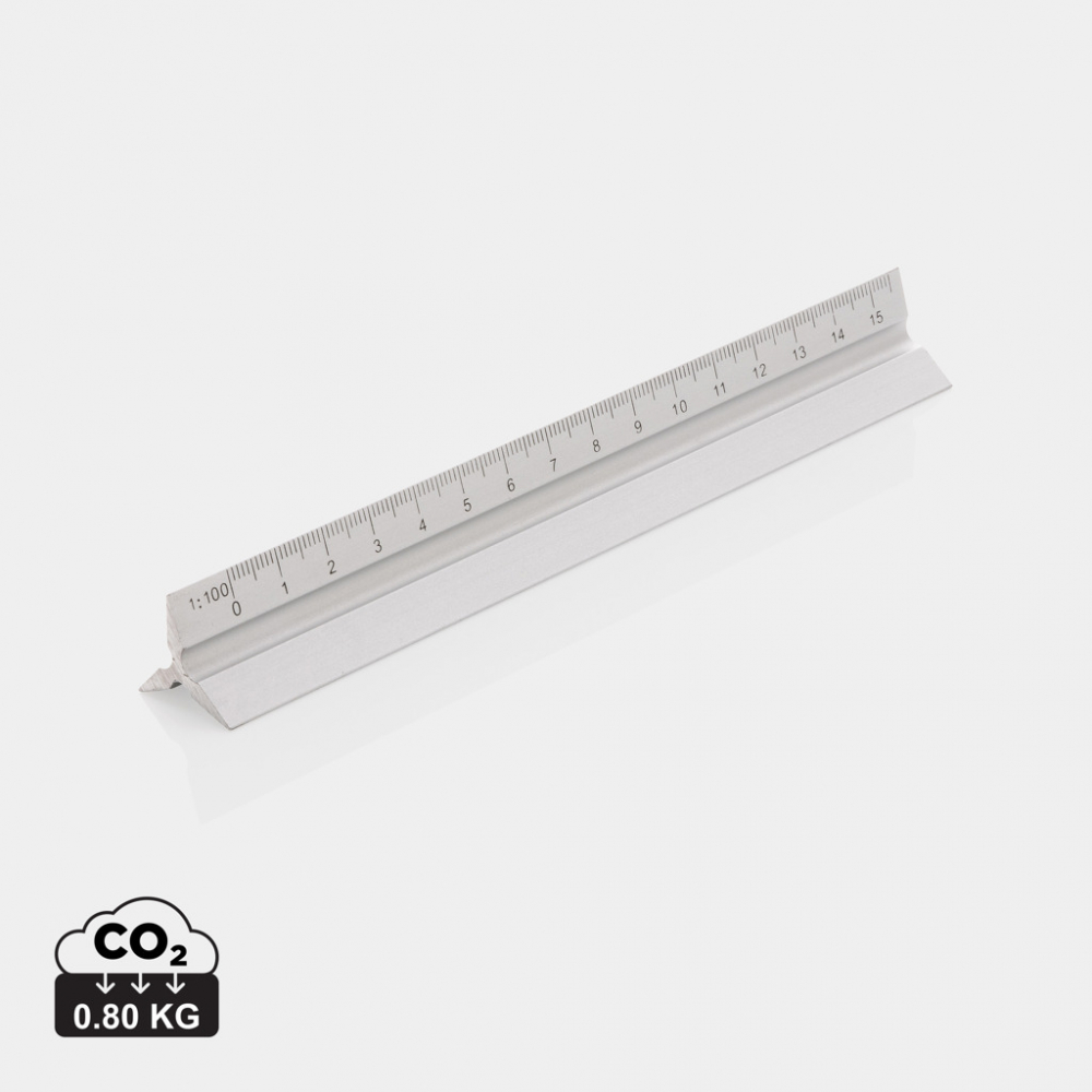 Riglă din aluminiu cu 5 scări de măsurare, 15cm [1]