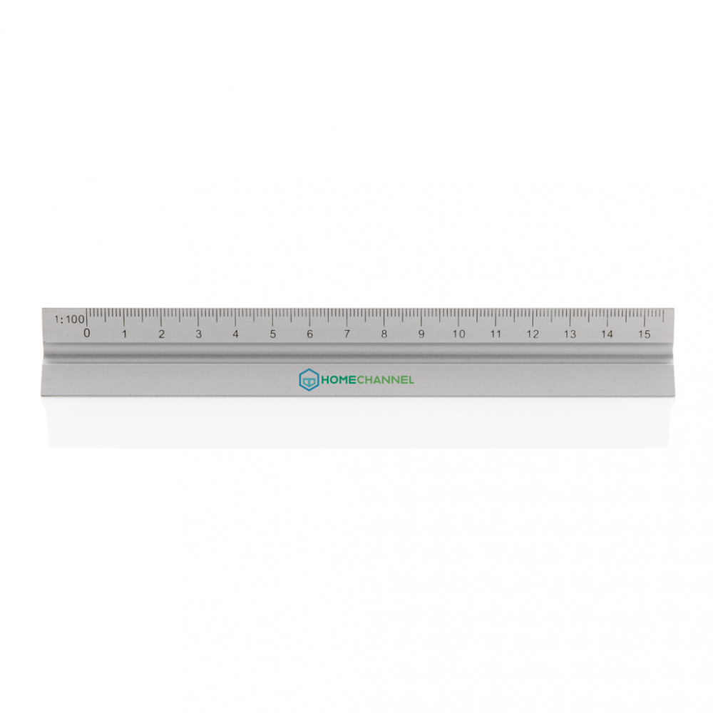 Riglă din aluminiu cu 5 scări de măsurare, 15cm [7]