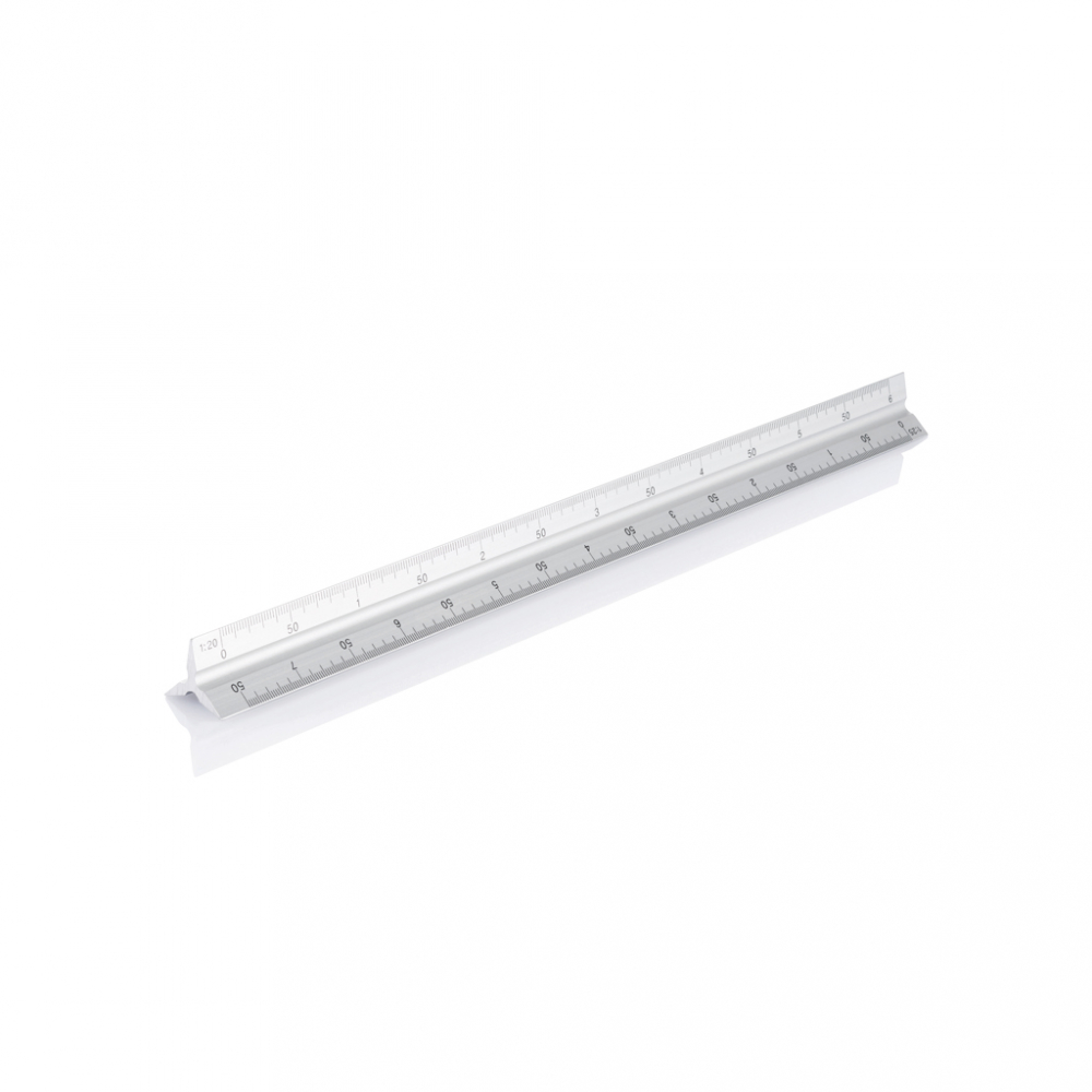 Riglă din aluminiu cu 5 scări de măsurare, 30cm [2]