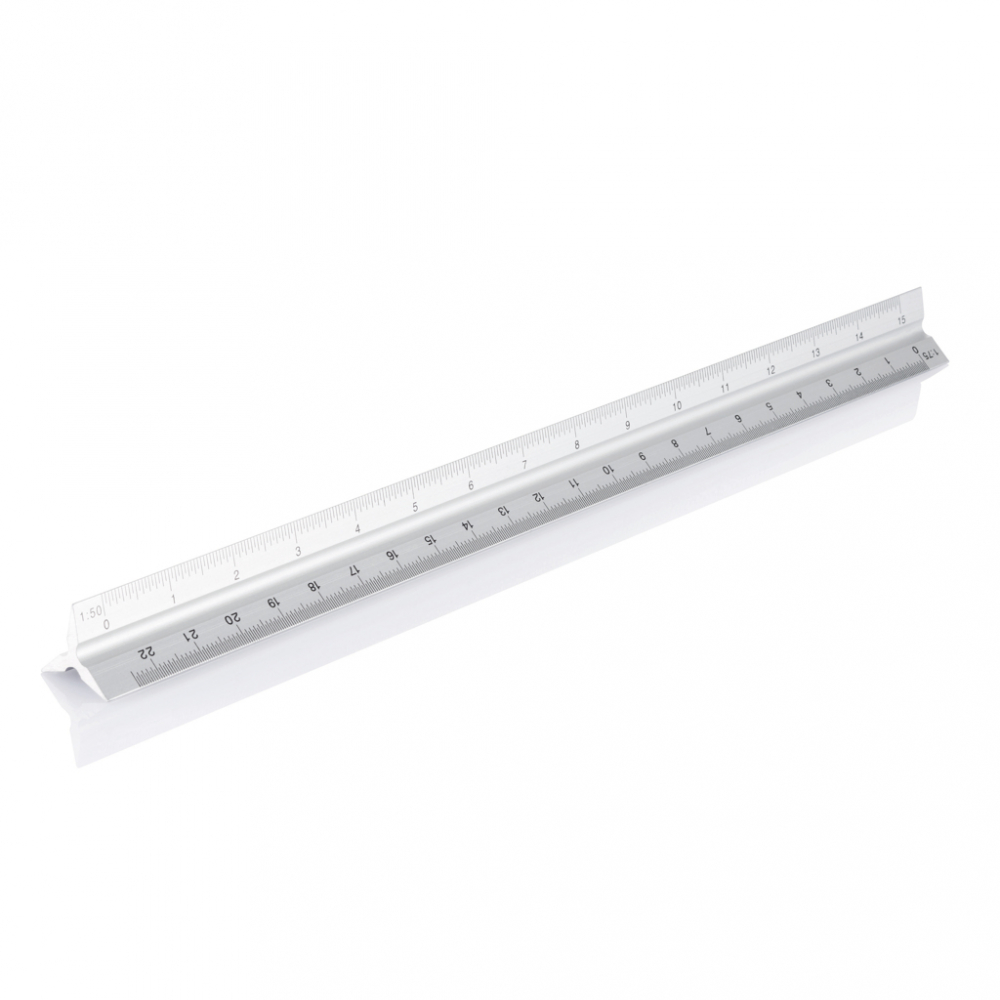 Riglă din aluminiu cu 5 scări de măsurare, 30cm [3]