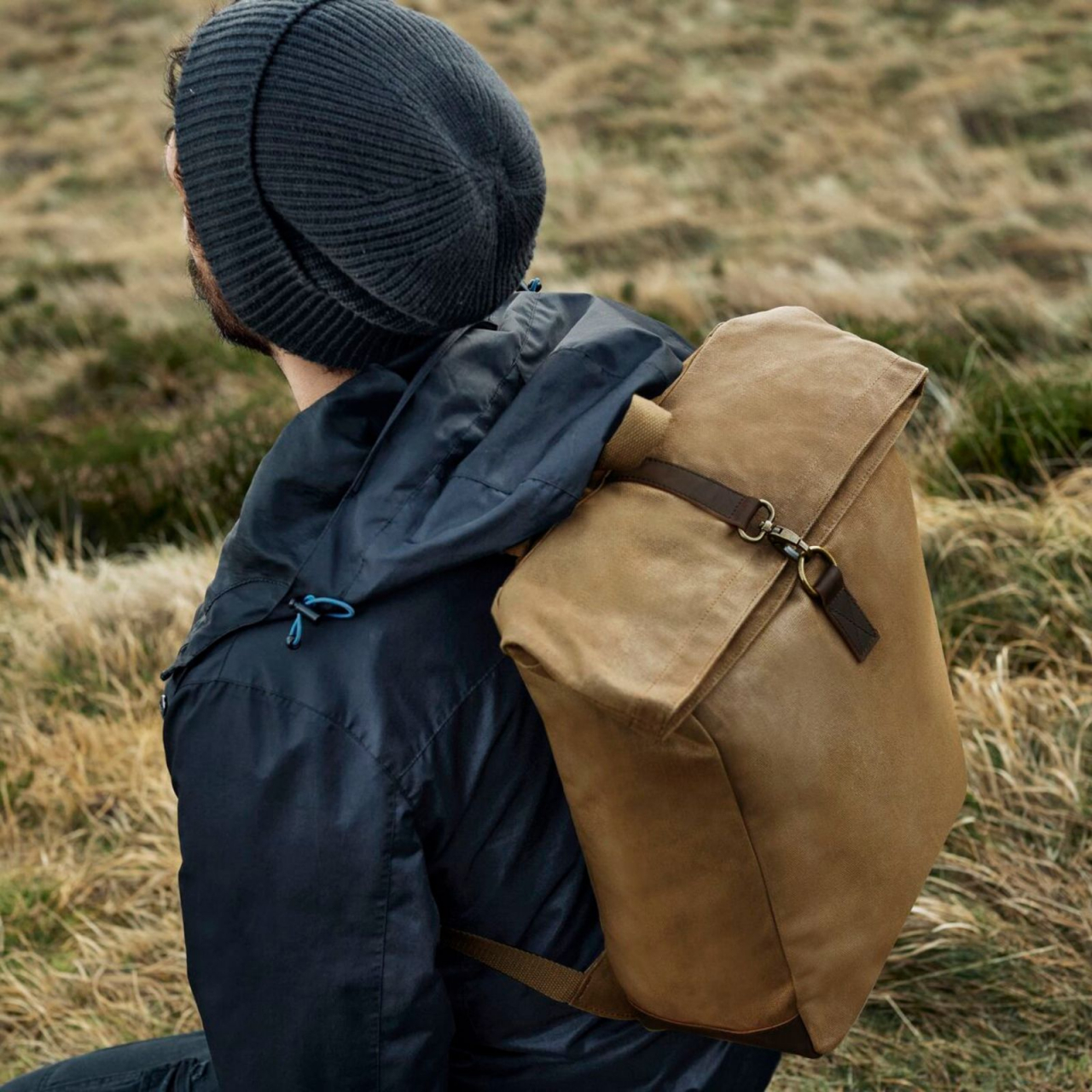 Rucsac Heritage Waxed Canvas din bumbac cerat, 15.6 " [5]