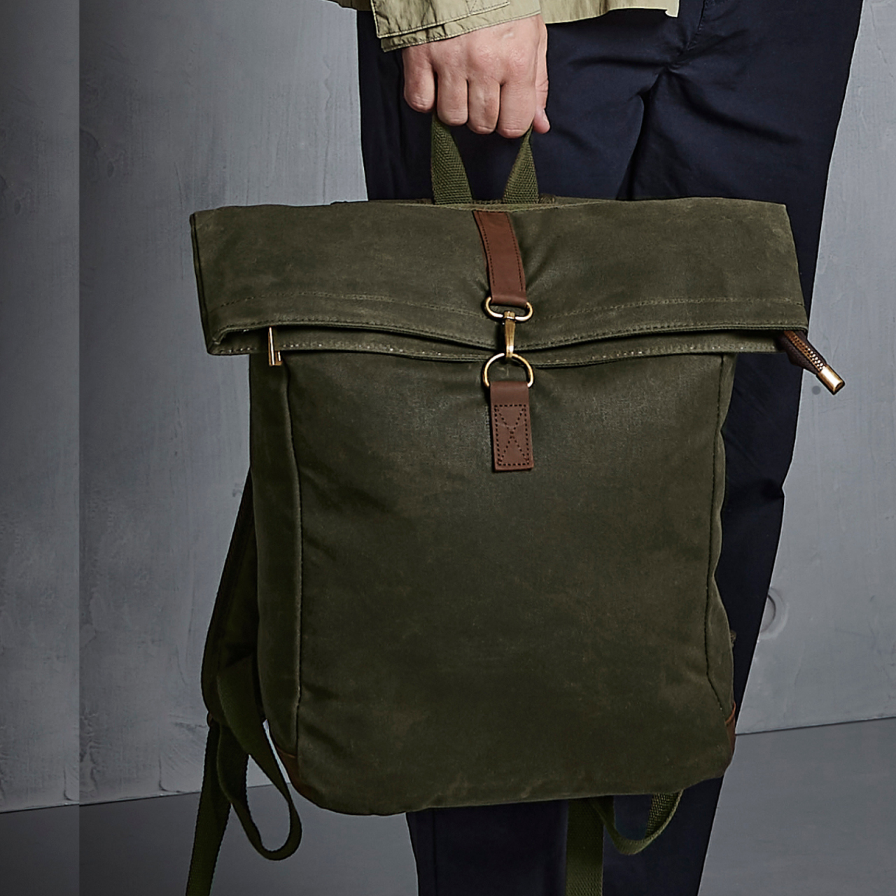 Rucsac Heritage Waxed Canvas din bumbac cerat, 15.6 " [3]