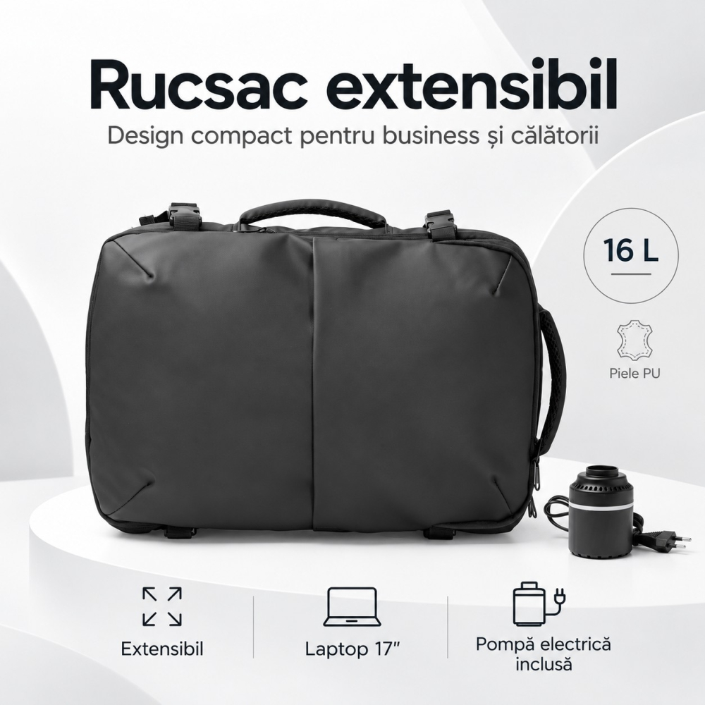 Rucsac Soplex extensibil cu pompa de vid, pentru laptop de 17" [3]