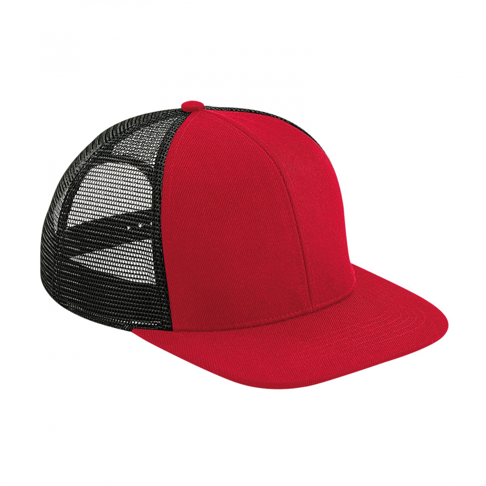 Sapca Flat Peak, unisex, marime universala, rosu cu negru [1]