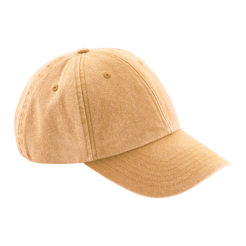Sapca Vintage Low, 100% bumbac, marime universala, unisex, mustar [1]