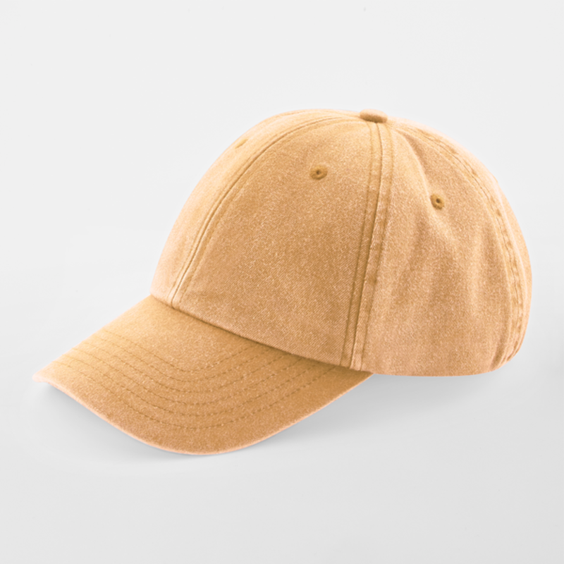 Sapca Vintage Low, 100% bumbac, marime universala, unisex, mustar [2]