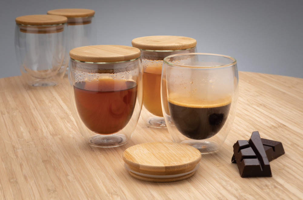 Set 2 pahare, sticlă borosilicată cu perete dublu, 250ml [9]